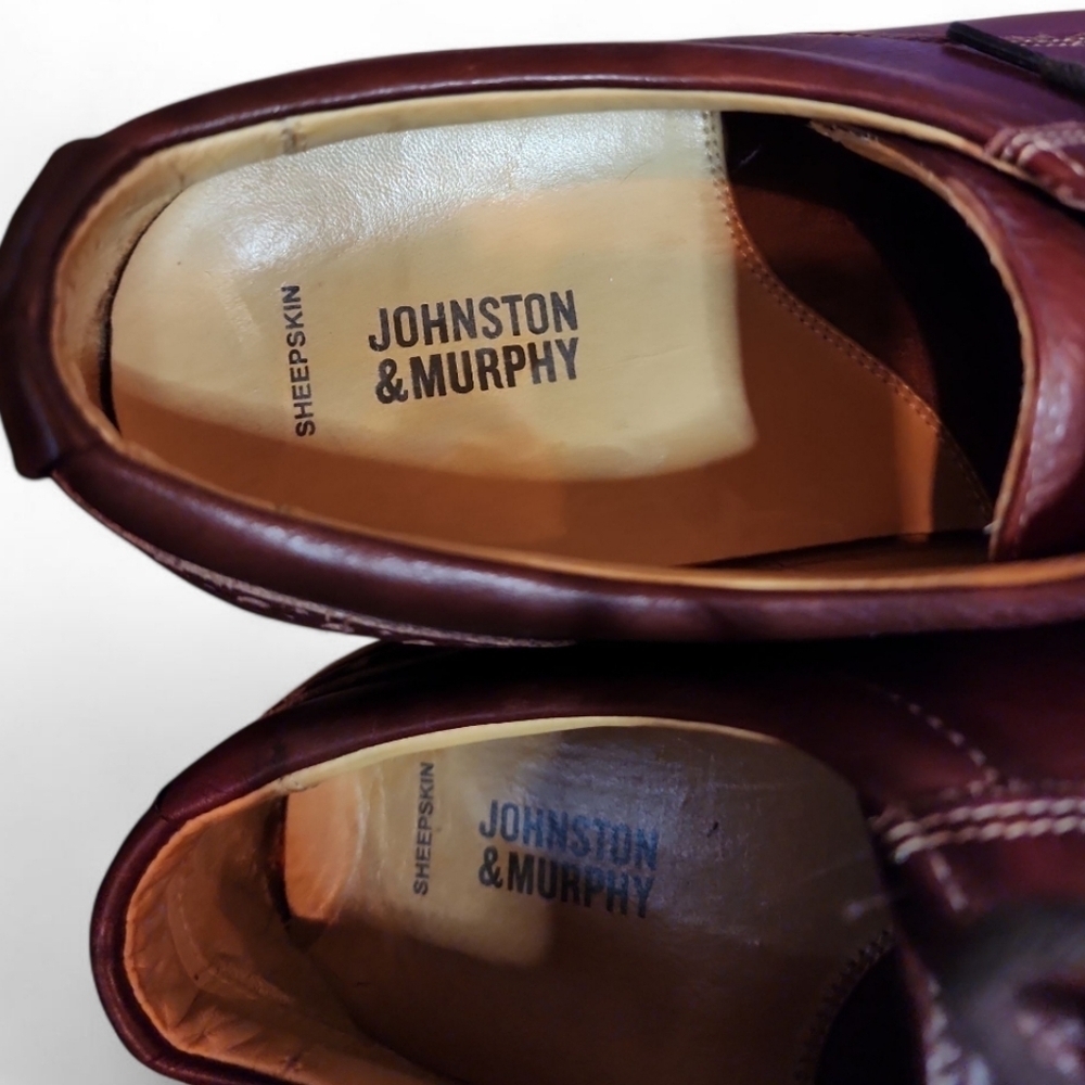 Johnston & Murphy Men's BARLOW CAP TOE Brown Leather Shoes Size 10.5 M Oxford - Picture 7 of 8